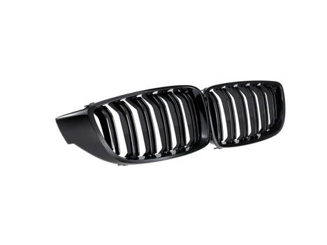 BMW 4 SERISI F32 2013-2019 IÇIN UYUMLU M4 PANJUR (CIFT CIZGI BÖBREK) PIANO BLACK